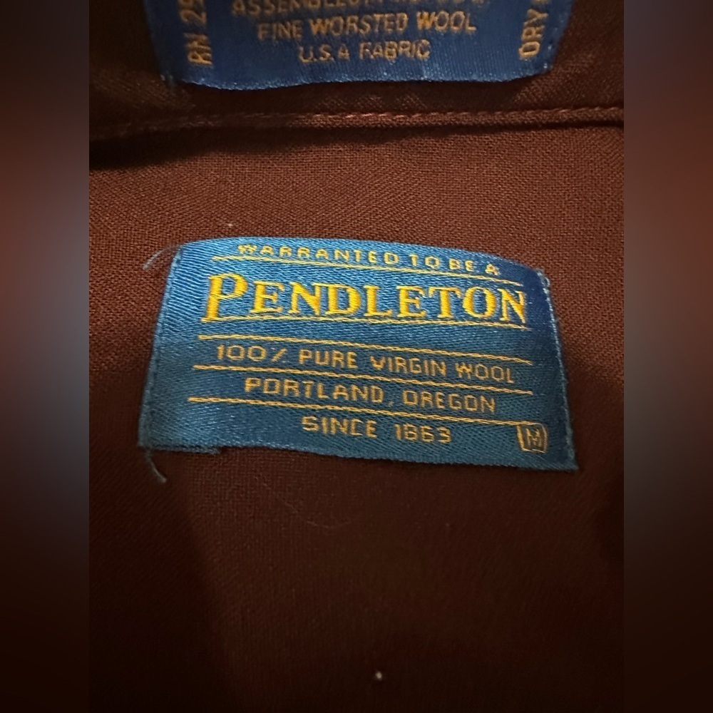 Pendleton Men’s Button Up 100% Wool Medium - image 3